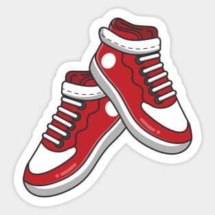 CASUAL RED SHOES Sticker